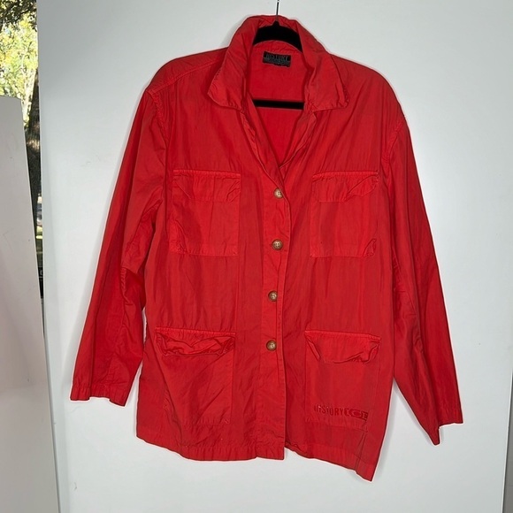 Iceberg History Sz 42 Cotton Trench Safari Button Up Jacket Made in Italy - Picture 4 of 10